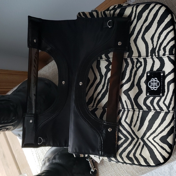 Dana Buchman fold over clutch zebra canvas - Picture 7 of 7